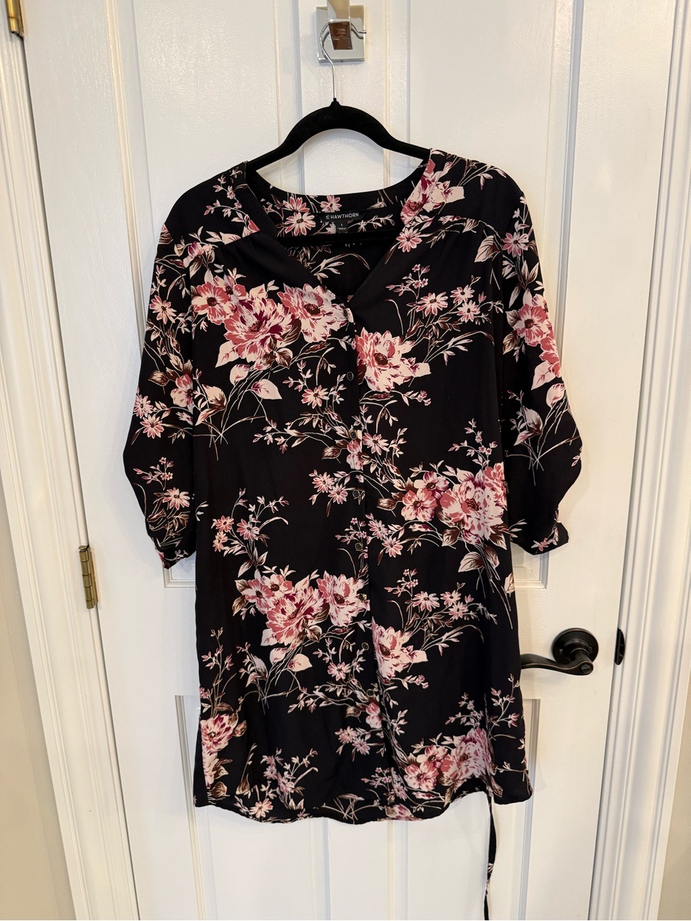 41 Hawthorn Cristen Floral Button Down Shirt Dress